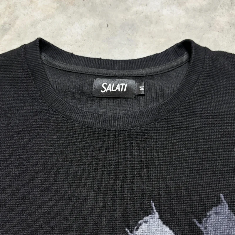 Salati Custom Mens Oversized Boxy Street Casual 300g Knitted Vintage Premium Digital Print Short Long Sleeve gallery 3