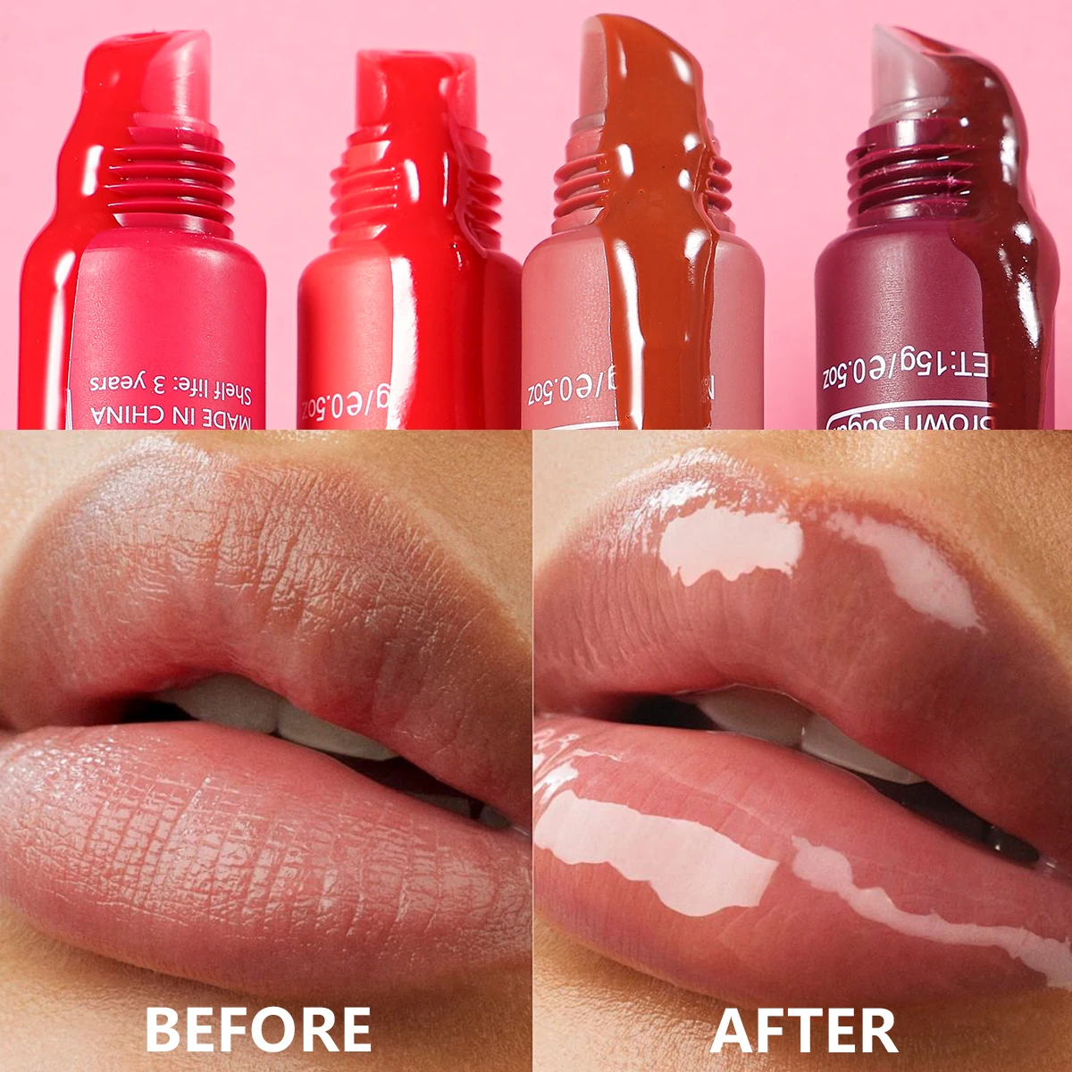 邦楽 LIP CREAM GISM LEEMEMBER GEZ Double Lip Gloss Chic Decent Beauty