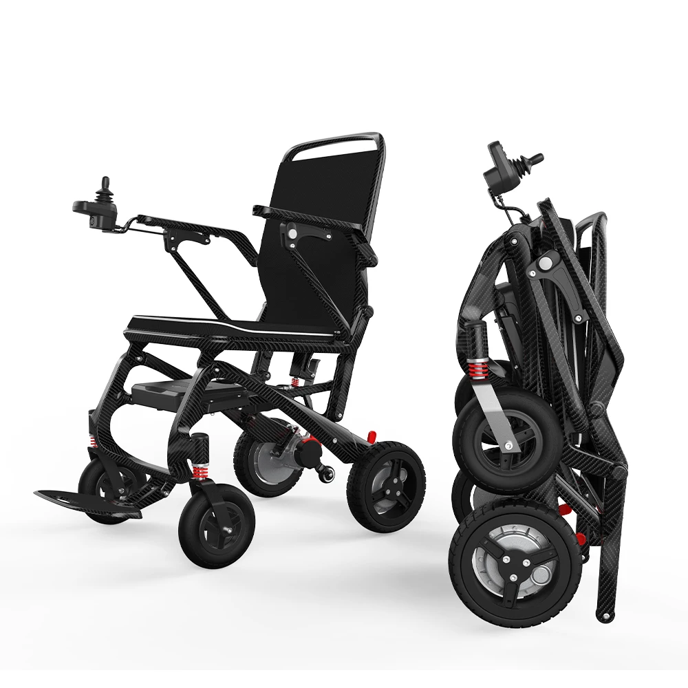 Handicapped Small Lightweight Carbon Fiber Electric Wheelchair With