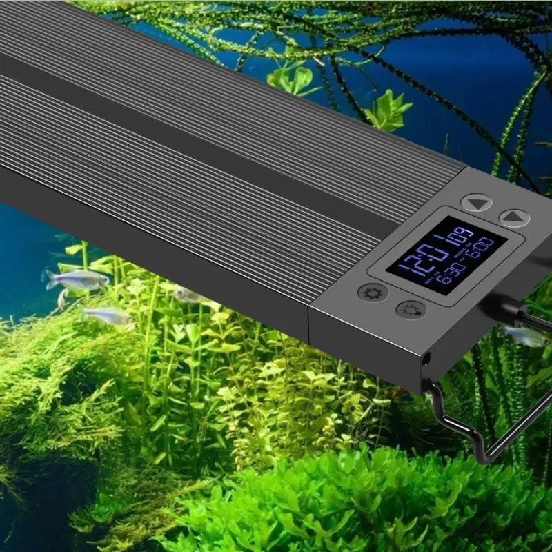 Smart Freshwater Planted Spectrum High Frequency with Battery 12-55 Inch Led Aquarium Light WRGB Luminous with Controller