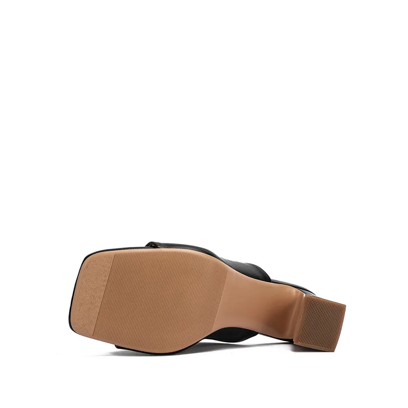 WETKISS/зимние сапоги с простой классический дизайн с квадратным носком; Туфли без задника с открытым носком на высоком каблуках, с острыми носками; Сезон лето; Шлепанцы без задника с открытыми пальцами; Для женщин