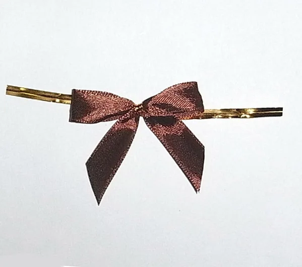 Handmade pretied satin ribbon bows with twist tie decorative bow ties ribbon bow tie for bottles