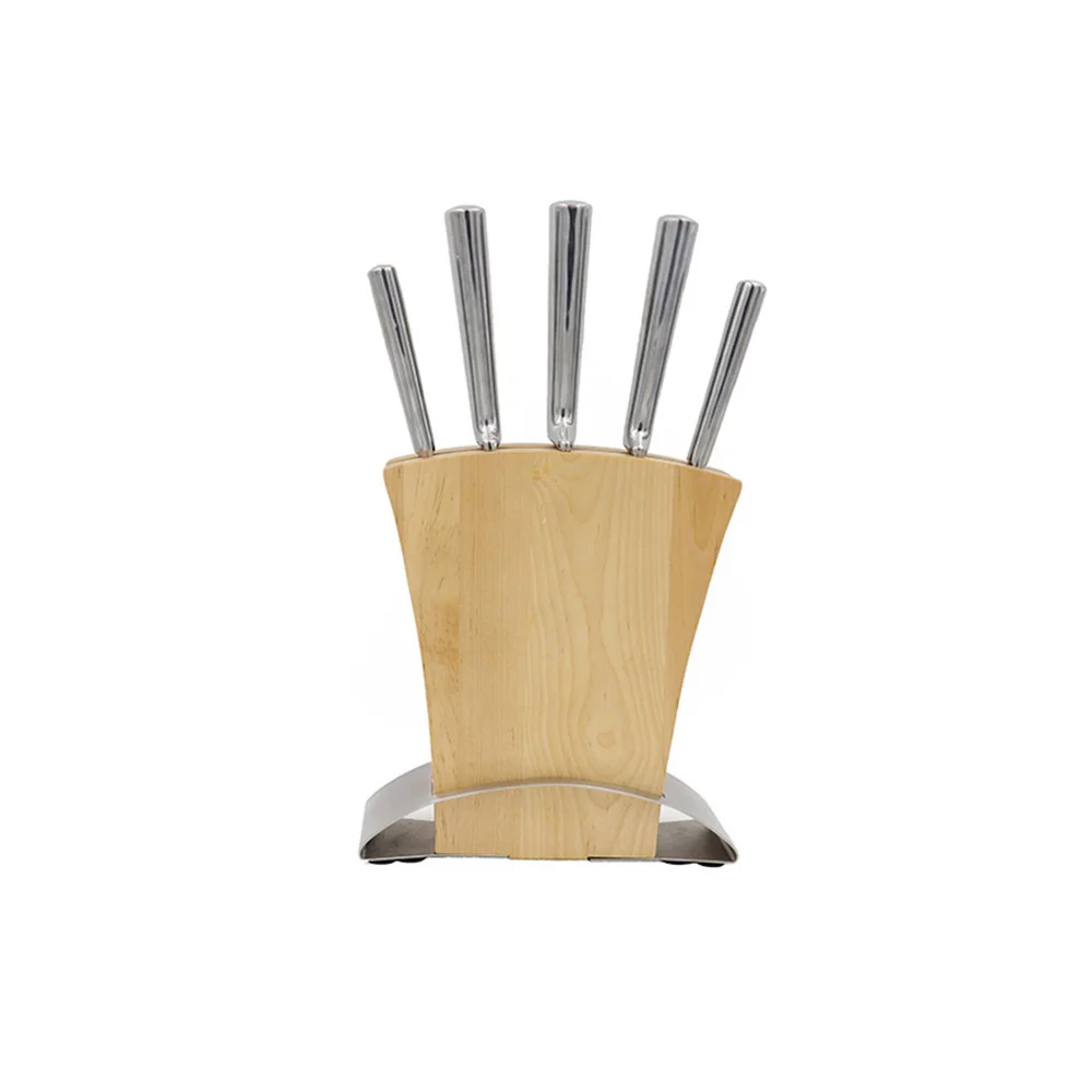 High Quality 5pcs Hollow Handle Stainless Steel Kitchen Knife Set With