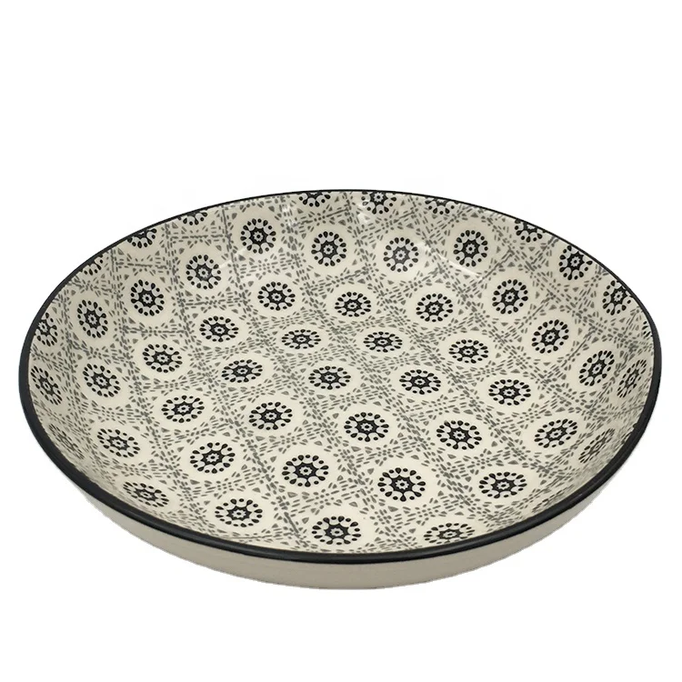 eco friendly plate wholesale hand painting ceramic plate for