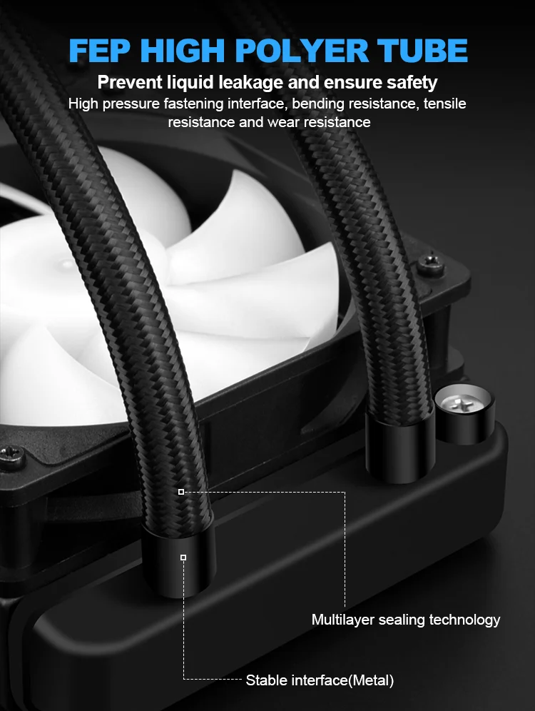 Factory Oem Aio Liquid Cpu Cooler Argb Computer Case Fan With Pwm