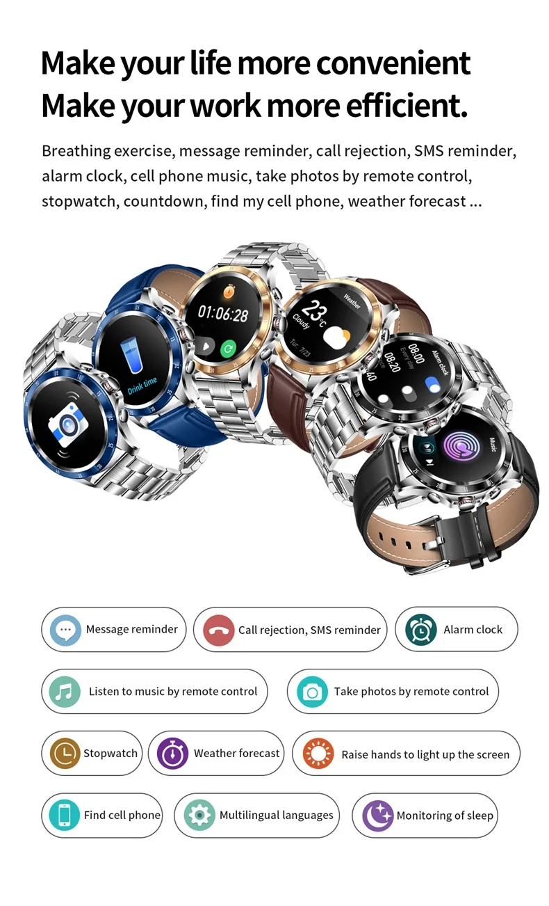 Smart Watch NX1 BT Calling 1.32 Inch Round Screen 360*360 Heart Rate Body Temperature Blood Oxygen Monitor Waterproof Smart Watch (13).jpg