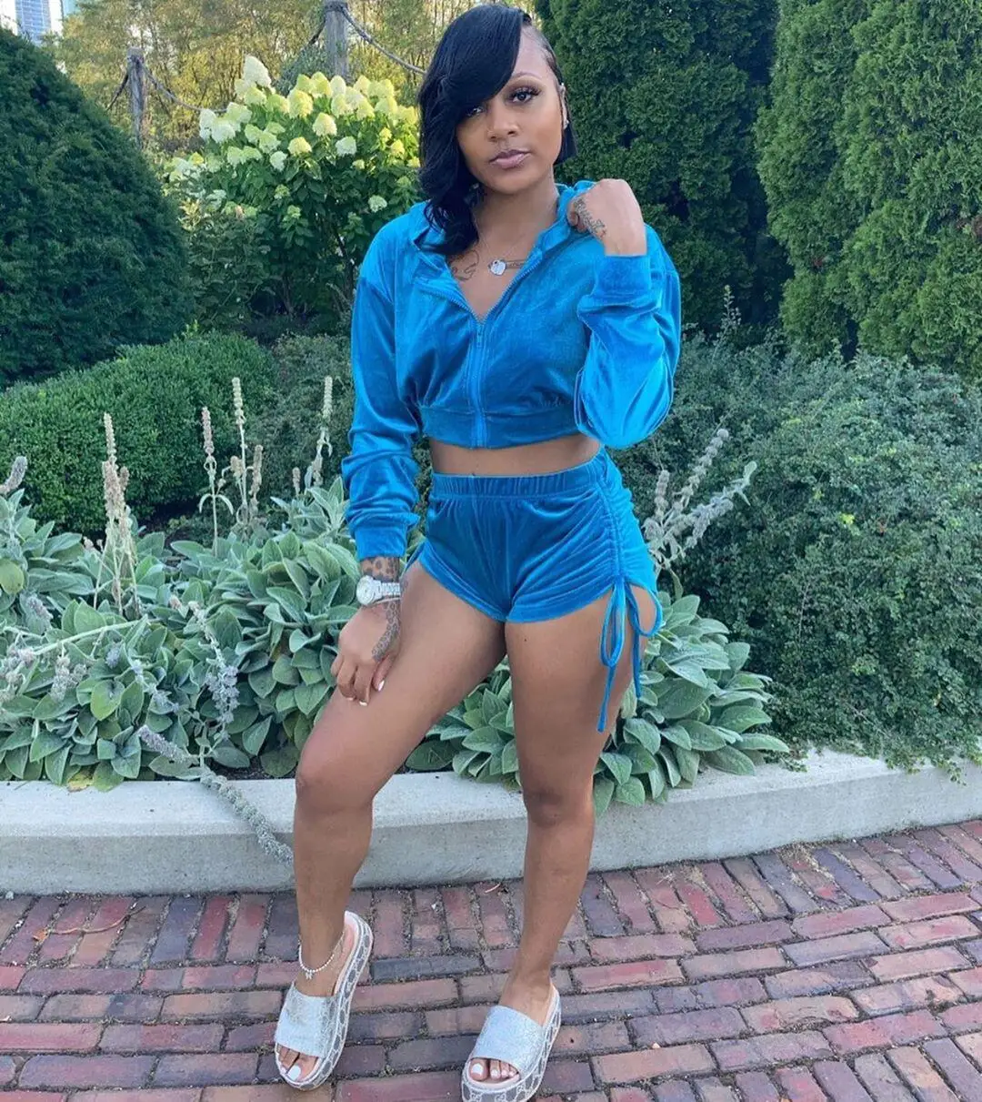 long jacket with shorts