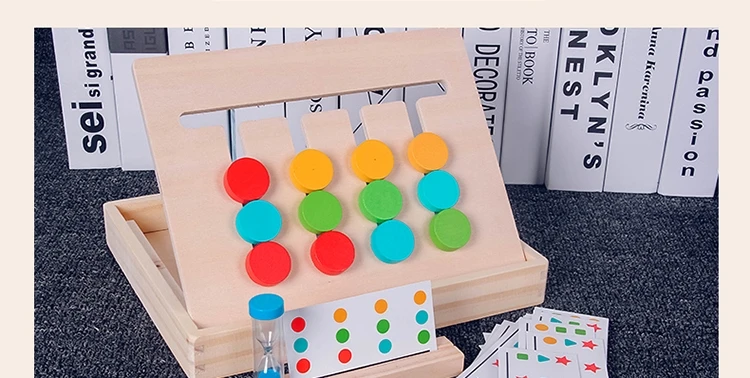 Wooden Color Sorting Logic Puzzle Game Brain Teaser Iq Wood Sorting Toy ...