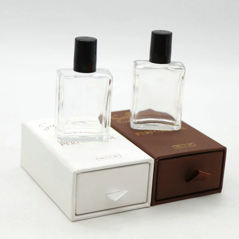 High Quality Empty 15ml Essential Oil Cosmetic Roller Bottle Square Shape Roll on Glass Bottles with Box