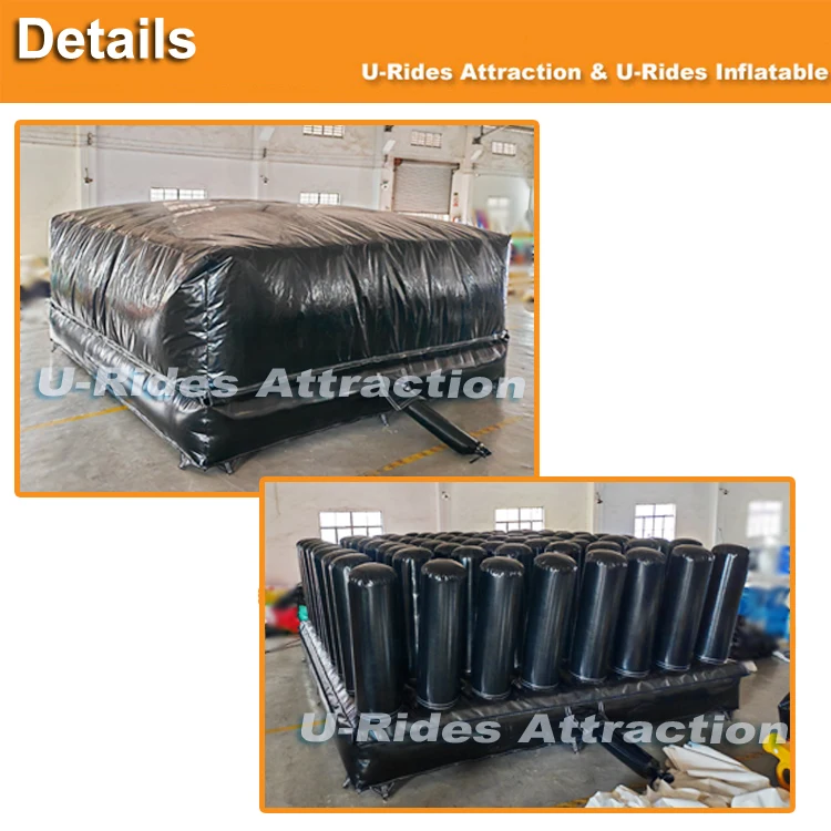 Freestyle Ski Stunt Big Deep Blue Customized Inflatable Jumping Landing airbag Inflatable air Bag for Stunt