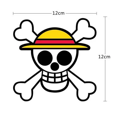 Monkey D. Luffy One Piece Hat Weatherproof Anime Sticker Car Decal 3,6,8  3 sizes for choice. - AliExpress