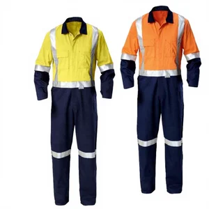 High Visibility Industrial FR FRC Custom Worker Reflective Overall Men Safety Hi Vis Clothes Workwear Flame Retardant Coverall
