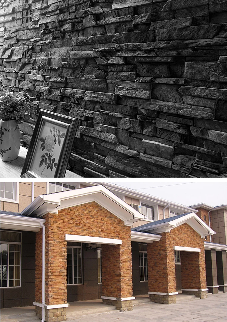 Artificial Stone Panels For Exterior Walls Lightweight Cement Mold Ledge Slate Siding Faux Stone