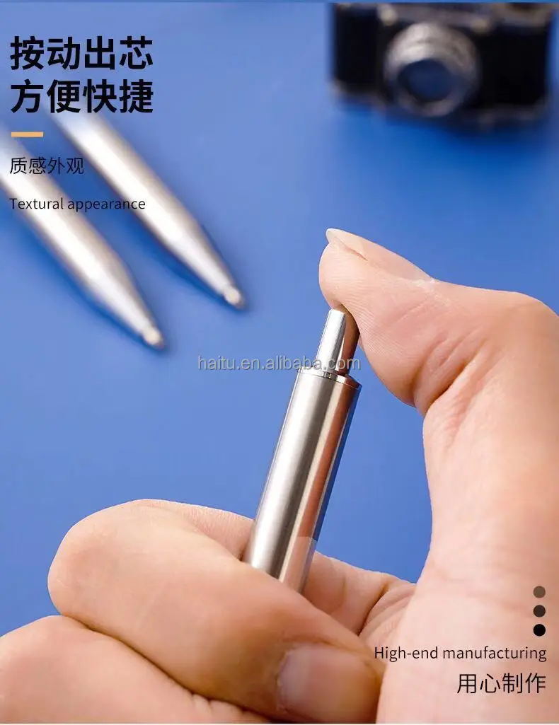 Stainless Steel Slim Ballpoint Pen Plating Silver Pink And Gold Metal