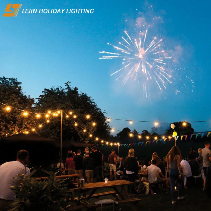 
Наружная Водонепроницаемая светодиодная гирлянда g40 25 футов 50 футов 100 футов с американской и британской вилкой 