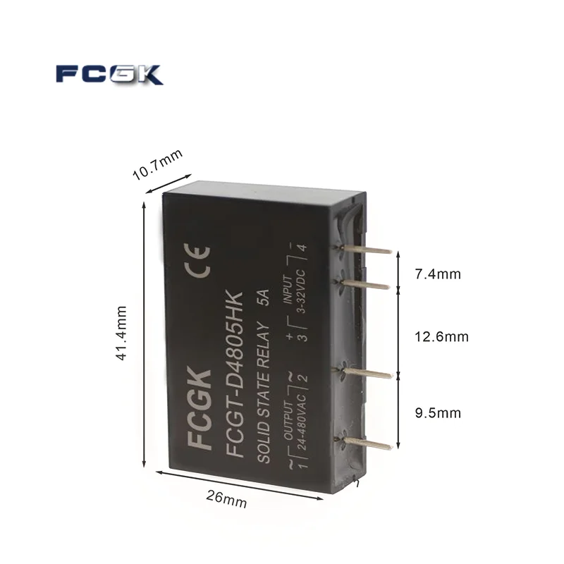 SIP Solid State Relay 5a SSR Relay Dc Control  Ssr Pcb Input 3V 5V 12V 24V 32V Ssr 5a Pcb Mount