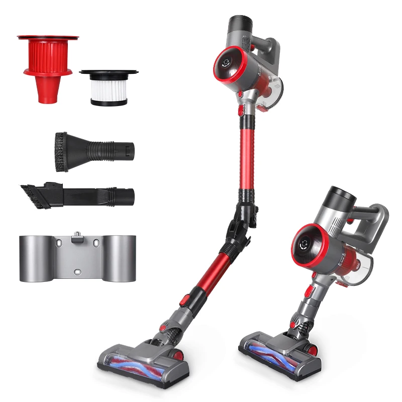 赤黒ワイヤレスハンドヘルド直立コードレス掃除機| Alibaba.com