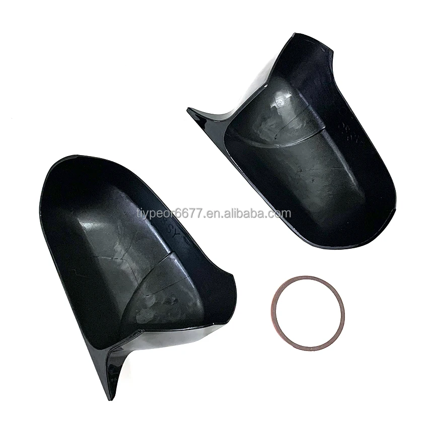 product gloss black rear view mirror cover cap without turn light for tiypeor honda civic 2006 2012 side door mirror shell decoration-8