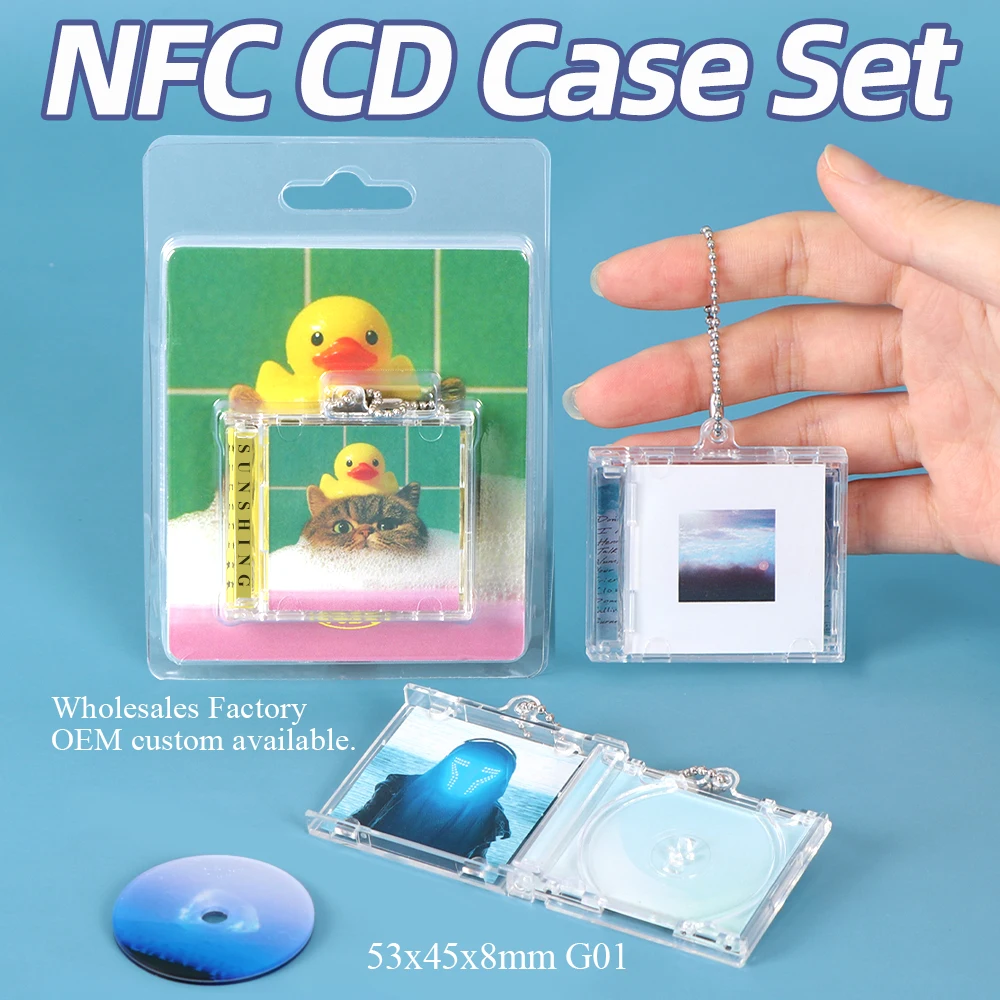 SUNSHING ミニCDジュエルケース キーホルダー型 NFC/RFIDタグケース K