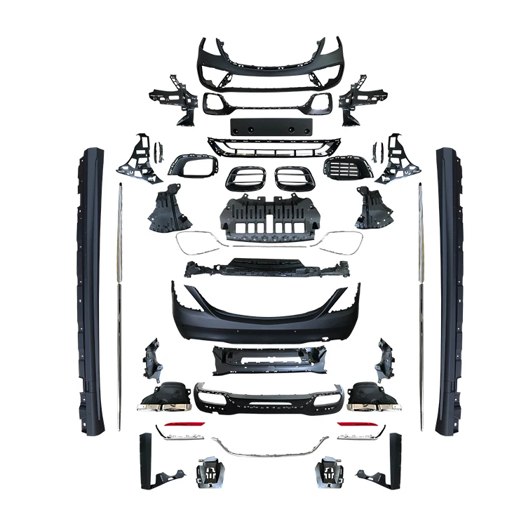 Car Bumper Refitted Body Kit S63 Amg Style With Head Lamp Tail Light