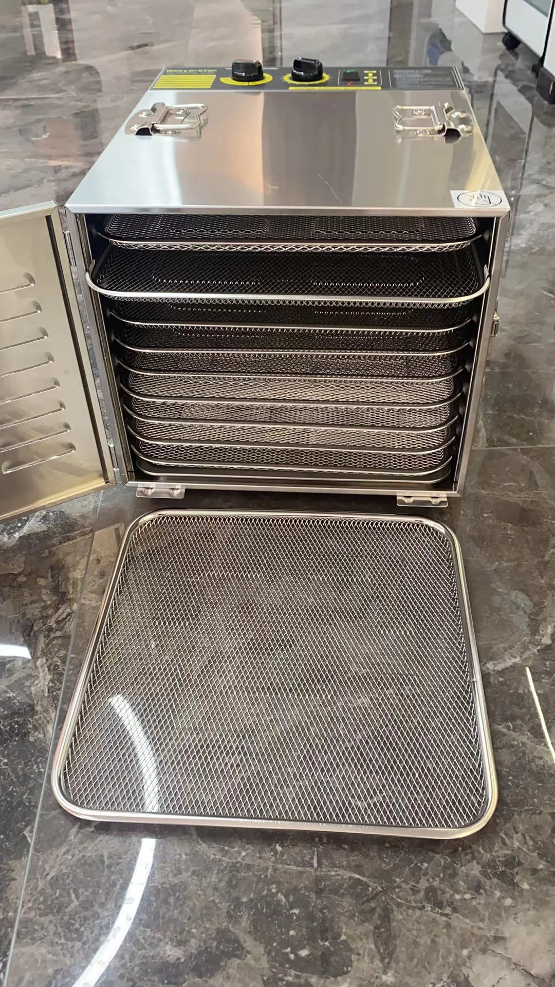 10 Trays Home Small Scale Portable Metal Food Dryer Fruits Dehydrator Paste Noodles Drying Machine