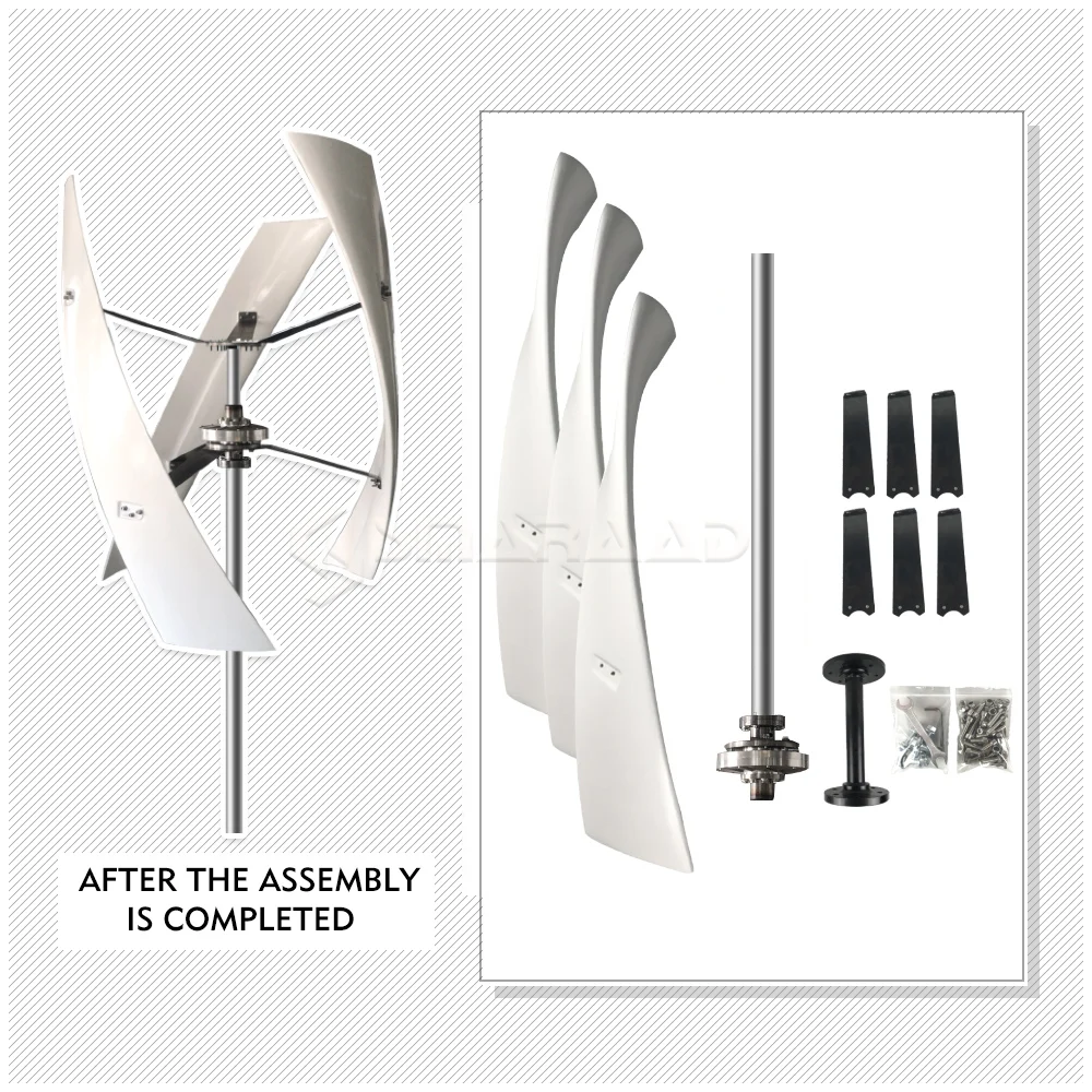 5KW Wind Turbine & 5KW Solar Panels - Hybrid Power System