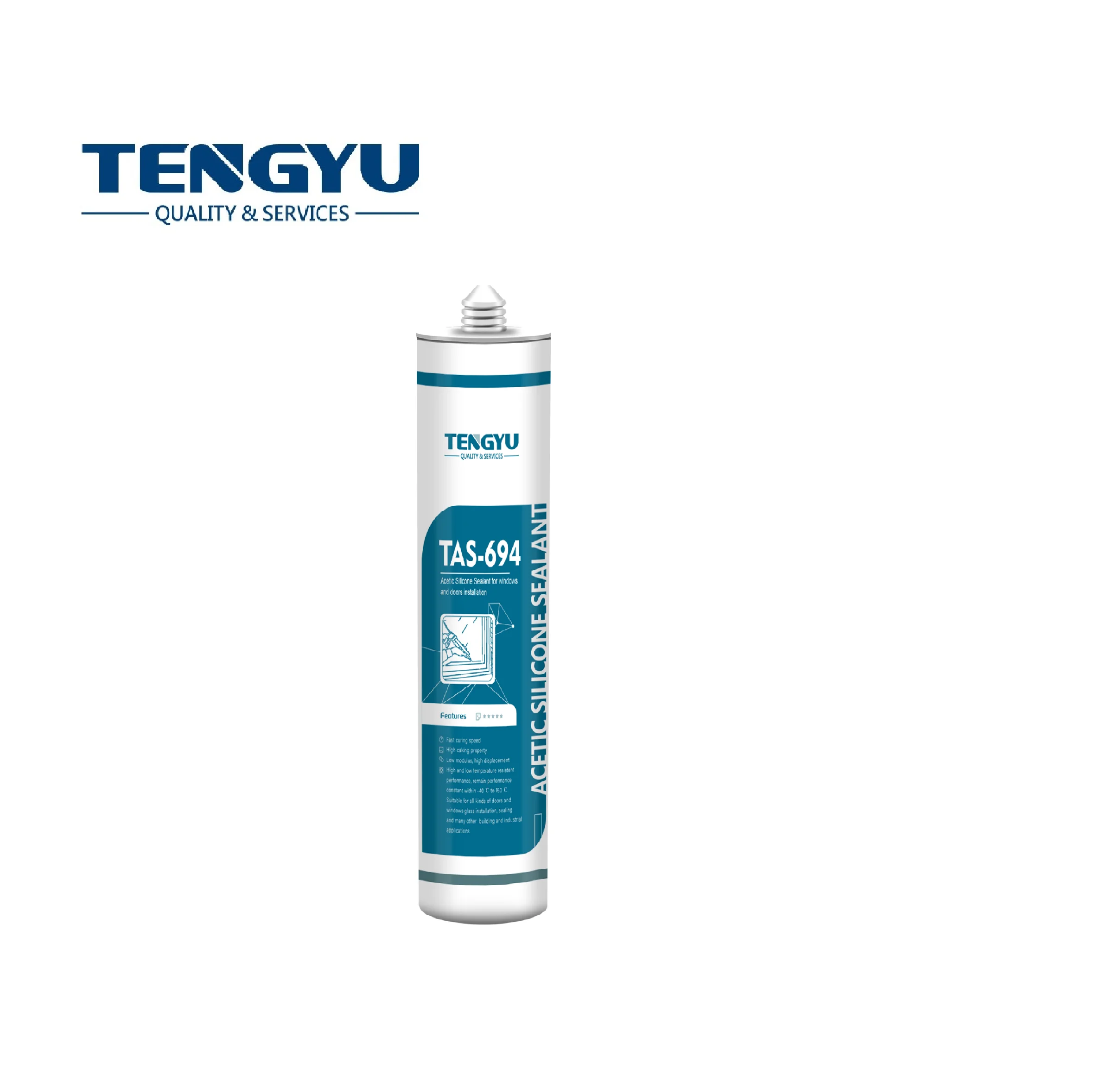 Acetic Transparent Silicone Sealant for Glass Window - China