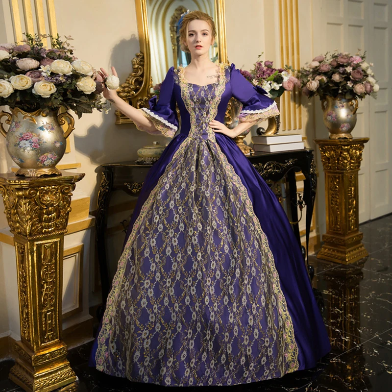 Rococo Baroque Style Masquerade Ball Dress - Marie Antoinette Gown for Carnivale, Halloween, and Theatre Performances Rococo Baroque Style Masquerade Ball Dress - Marie Antoinette Gown for Carnivale, Halloween, and Theatre Performances