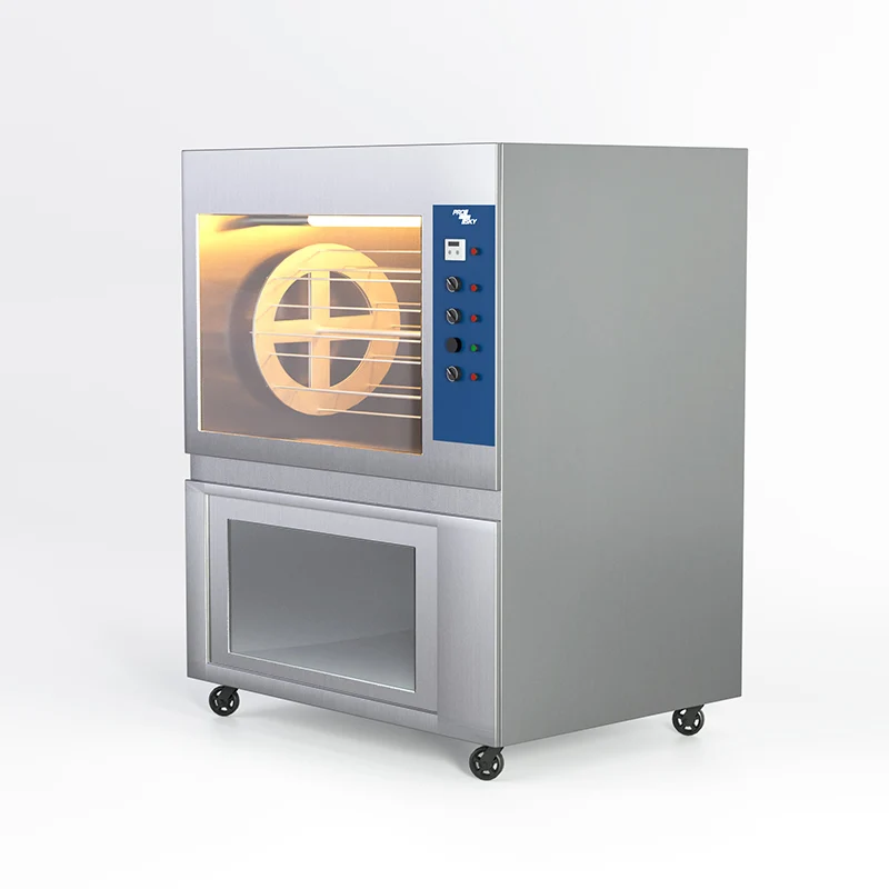 Vertical Big Korean Electric Convection Rotary Brasa Fried Chicken Duck Wings Temperature Baking Oven Roaster Pan