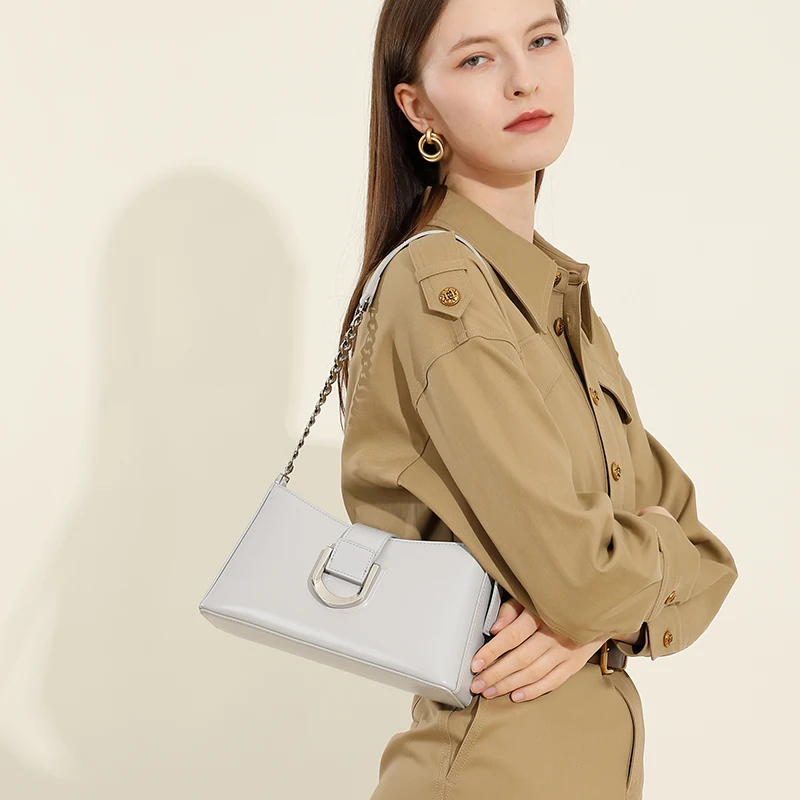 Custom Color Drop Shipping Lady Leather Shoulder Messenger Saddle Bags Handbags Ladies Women Soft Hand Underarm Bags