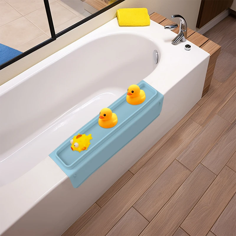 Bathtub Splash Guard Toy Tray Caddy Holder Storage Splash Guard For