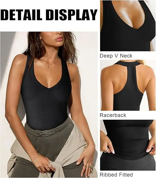 Dalavch 5 Pack Women's Workout Racerback Tank Tops Spandex Yoga Athletic Running Gym Sports Crop Tops For Women - View #6