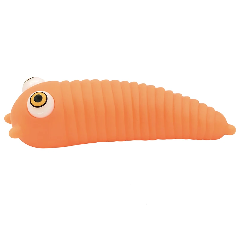 Custom Make Rubber Fun Squeeze Stress Relief Toys for Kids Birthday Party Favors Pop Out Eyes  Animals Fidget Slug Squeeze Toy