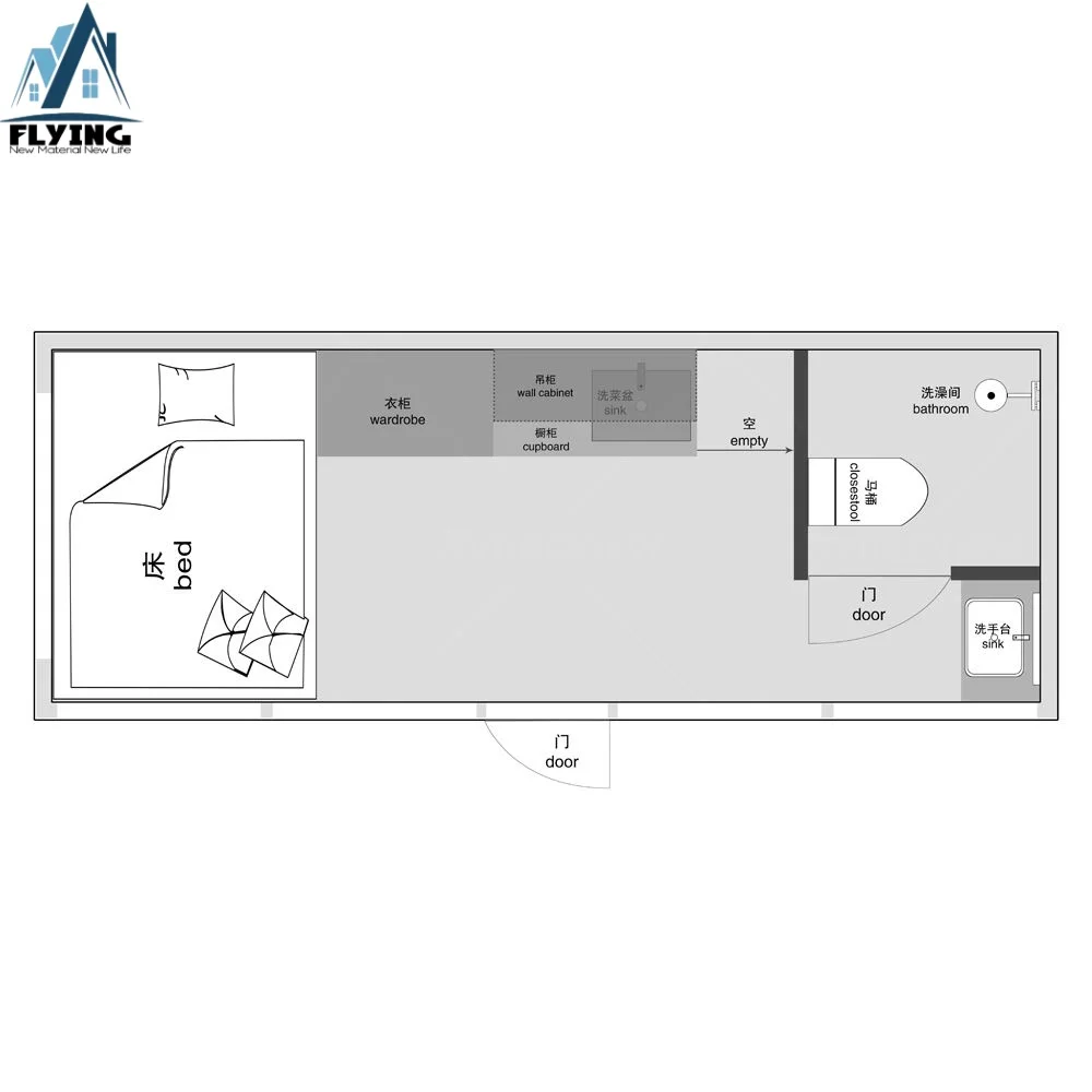 Outdoor Portable Mobile Tiny Prefabricated Steel Structure Greenhouse Modular Apple Cabin Container House for Home Hotel/Villa