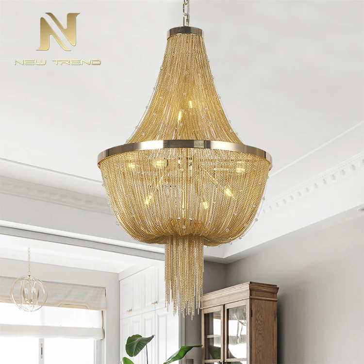 DY8033 New Design Indoor Decoration Villa Restaurant Hotel Metal Led Chandelier Pendant Light