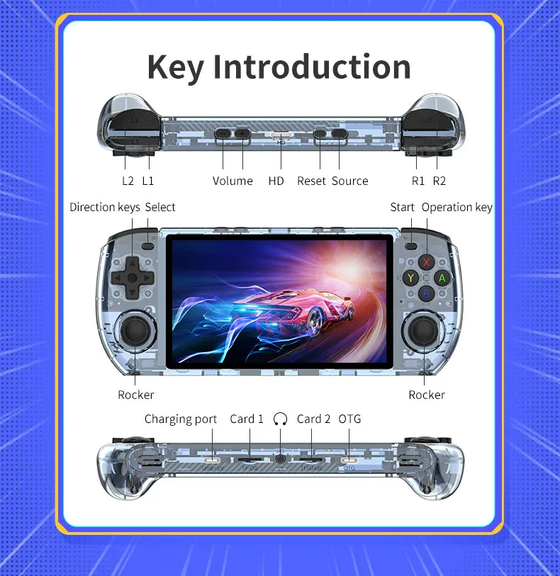 Powkiddy RGB10MAX3 X17 - Retro Game Machine Android Handheld