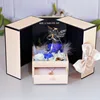 Pink double open surprise box little angel blue