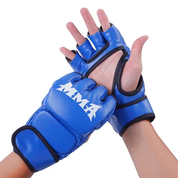 MMA Gloves for Men & Women, Martial Arts Bag Gloves, Kickboxing Gloves with Open Palms, Boxing Gloves for Punching Bag, Sparring