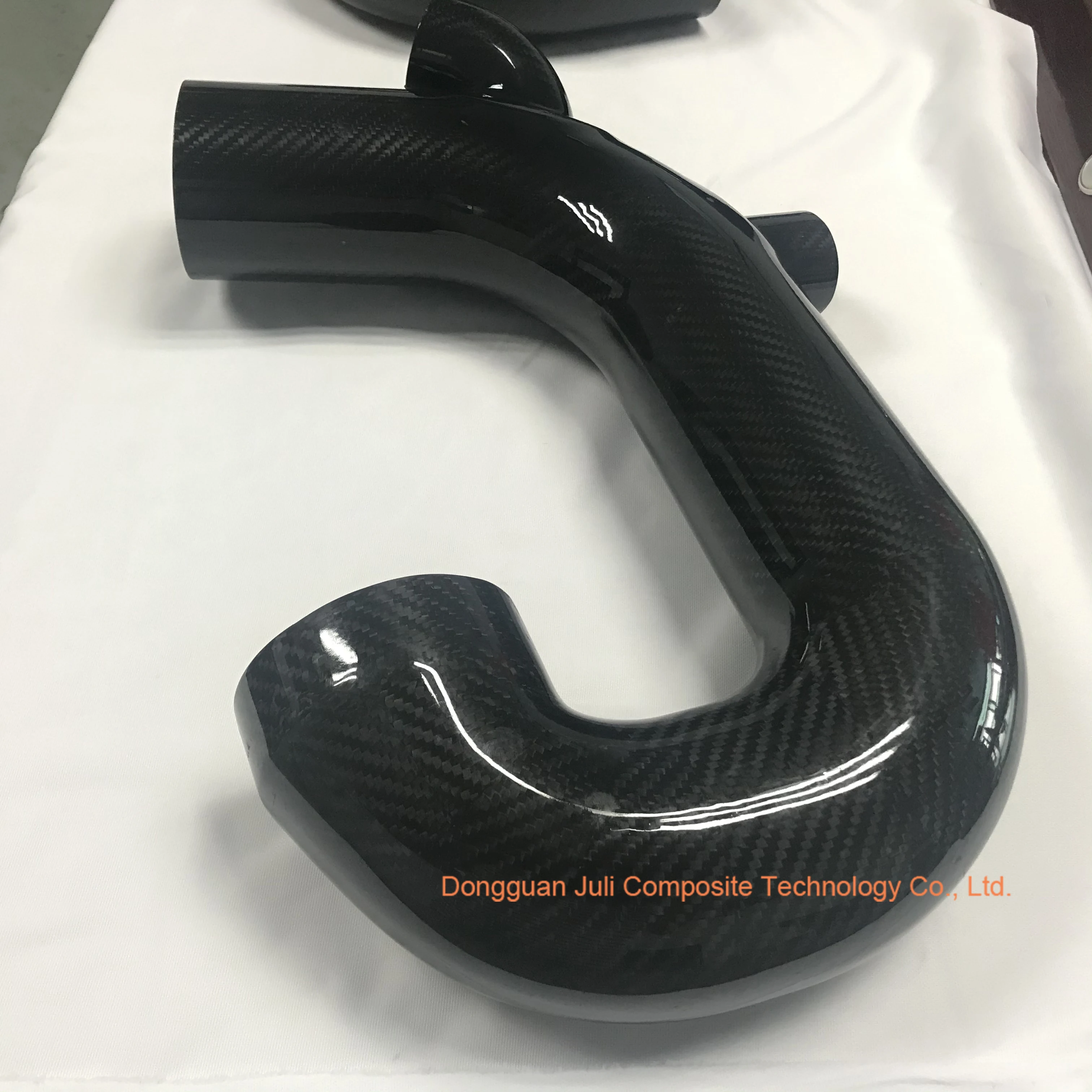 汎用カーボンファイバー製エアインテークパイプ 75mm口径 冷気取り入れ 