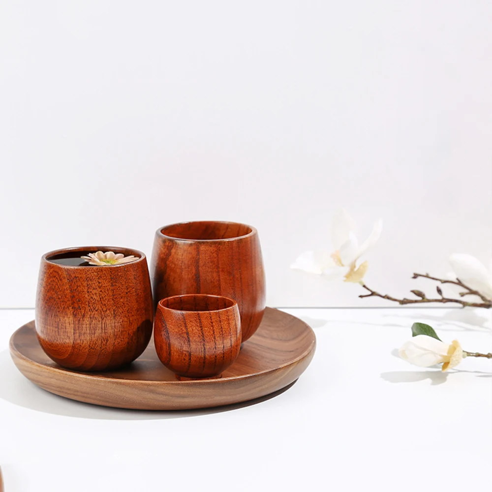 Чашки из массива дерева в японском стиле для ресторанов