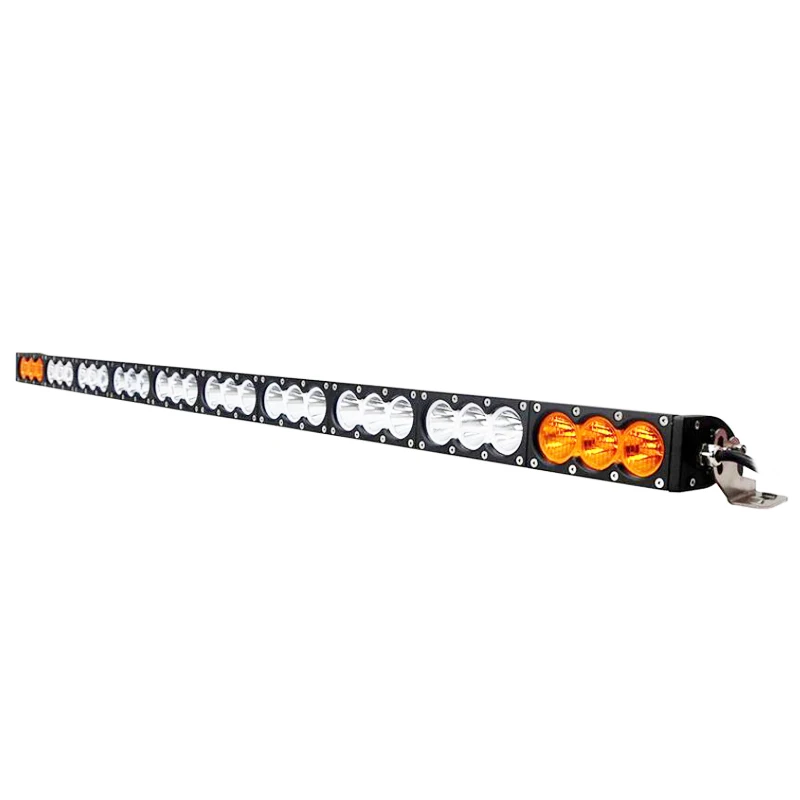 Car Accessories Single Row 43" 240w Light Bar 10w Chip Mix Color White And Yellow Car Bar Led
