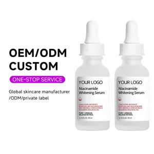 OEM ODM Organic Acne Care Serum Wholesale Brightening Vitamin C E Moisturizing Refining Face Niacinamide Whitening Essence Serum