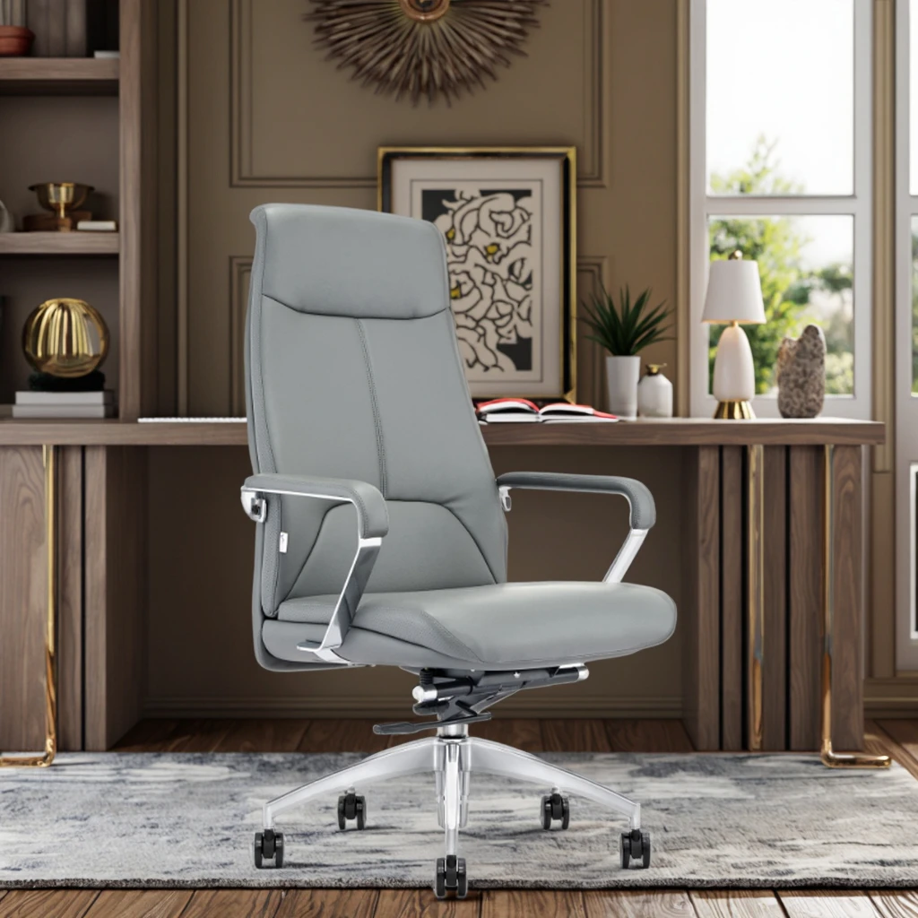 Deluxe Leather Executive Chair Double Wood Panel Construction Butterfly Mechanism Corporate Gift Idea 3