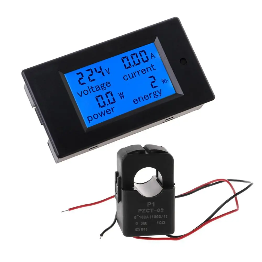 PZEM-061 Digital Display Power Monitor Voltage Current Energy Multimeter 