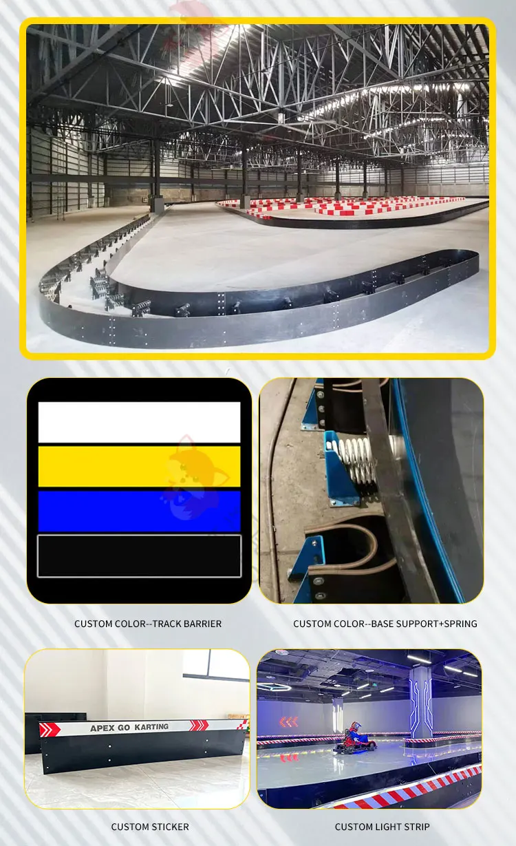 HVFOX Rubber Go Karts Race Track - Professional & Durable