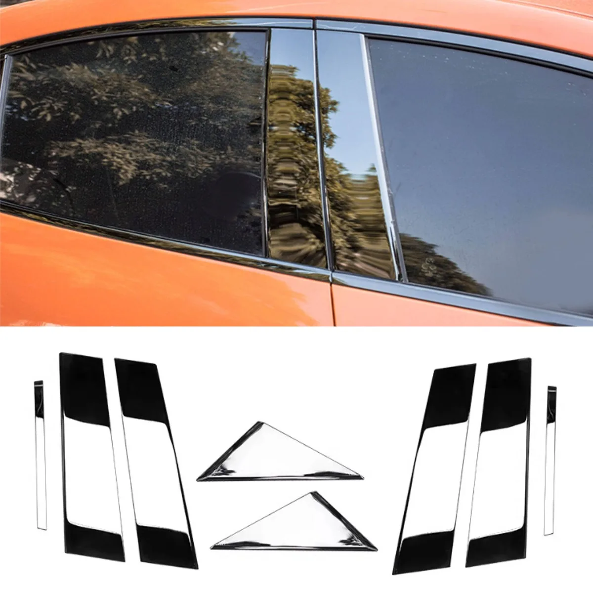 Window Trim Stainless Steel Decorative Strips For Mazda 3 Axela