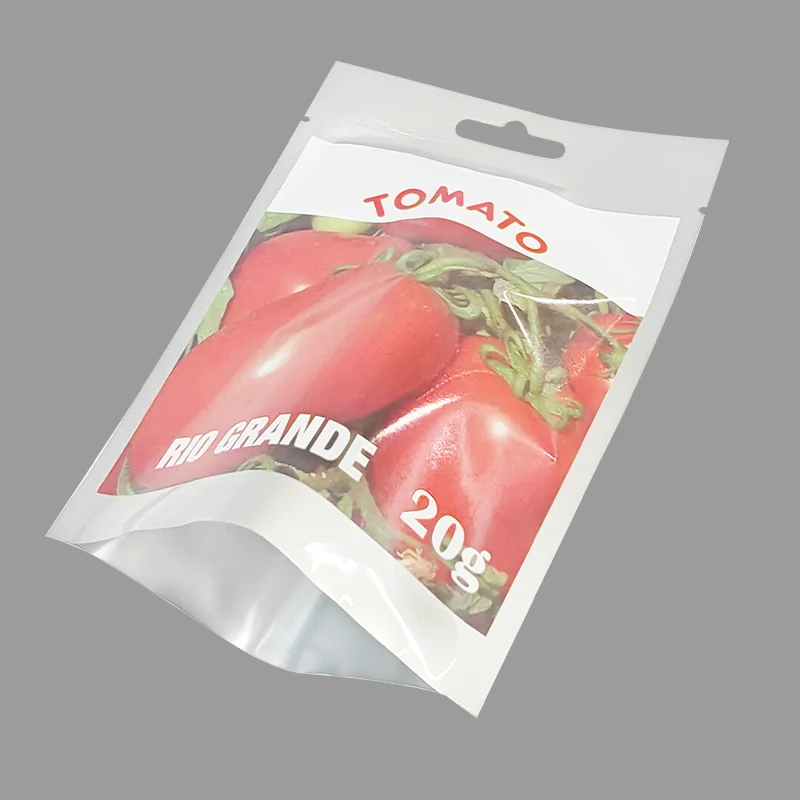 Custom 3 Side Seal Vegetable And Fruit Agricultural Zip Lock Vacuum