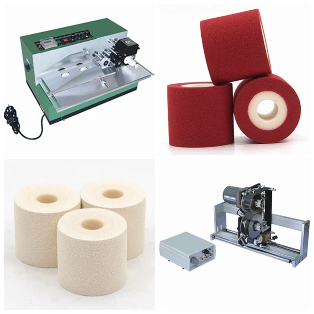 XJ Customizable Size Hot Ink Roller Batch Code Printer Date Printing 36mm X 16mm White Color Dry Ink Roller