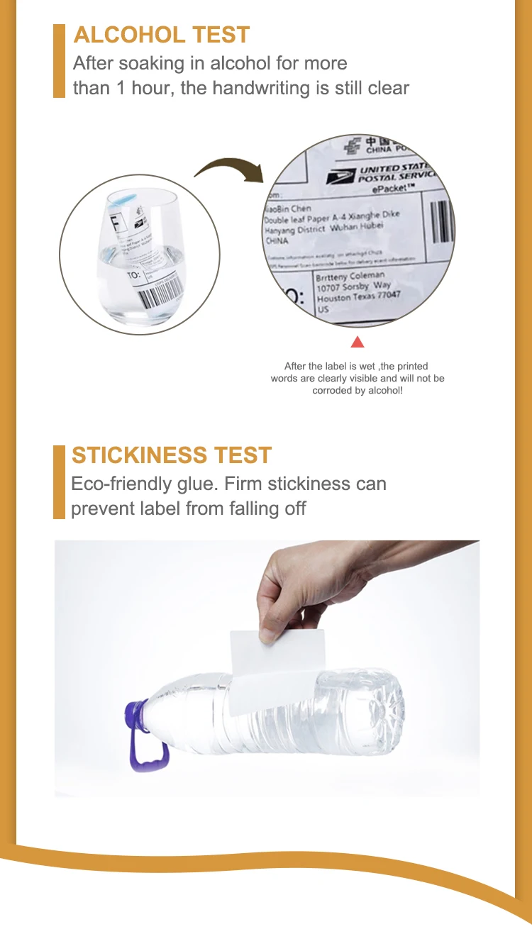 Thermal Label Roll Customized 4*6 Thermal Paper Self-adhesive Label for Logistics Transportation Label factory