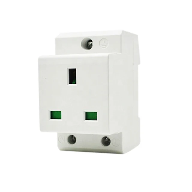 Din Rail Socket UK Standard 13A Modular Din Rail Socket for the Electrical Distribution Box